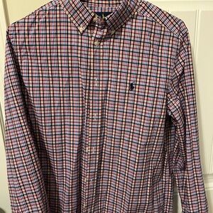 Ralph Lauren Classic Red and Blue Button Down Shirt